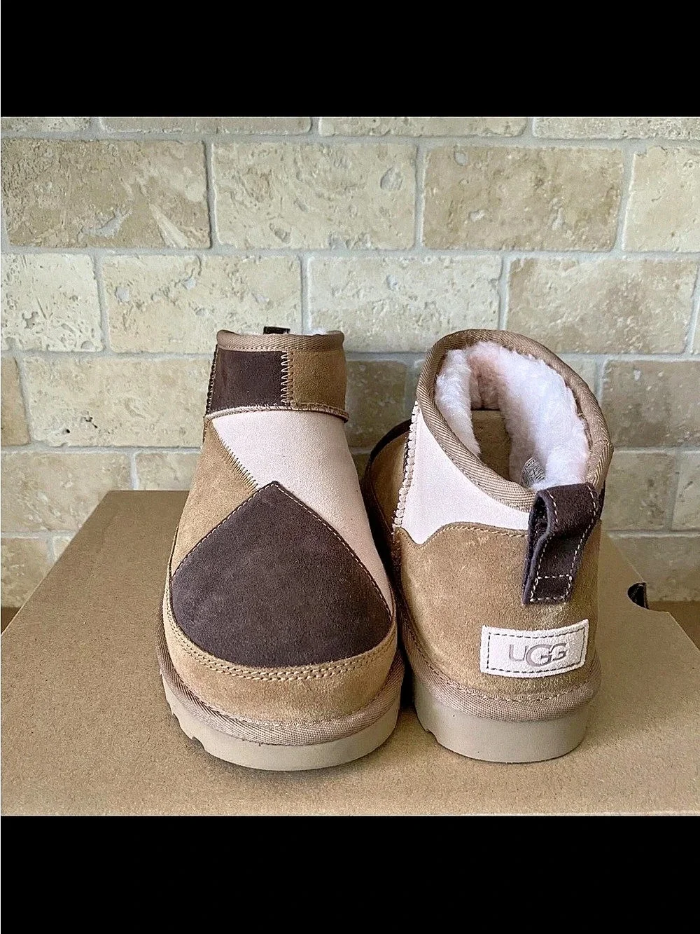 NWOT UGG Classic Ultra Mini Remagined Boot Color Block Sz US 10